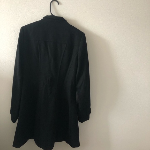 Express black double breasted wool blend trench - Picture 4 of 8